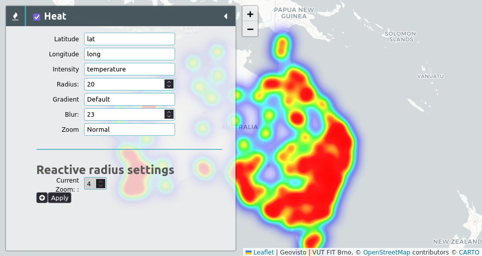 Geovisto heatmap