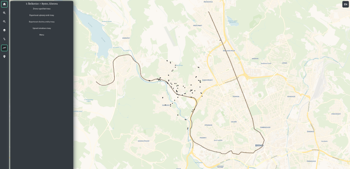 LineShaper: generated route of a line